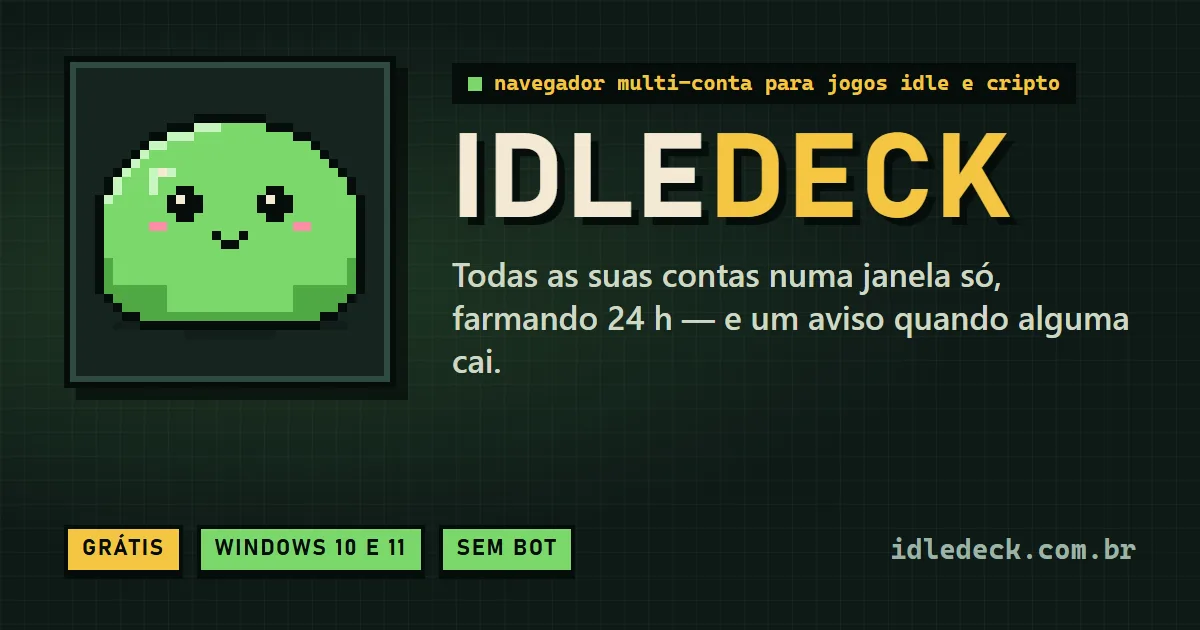 IdleDeck: várias contas de jogos idle numa janela só