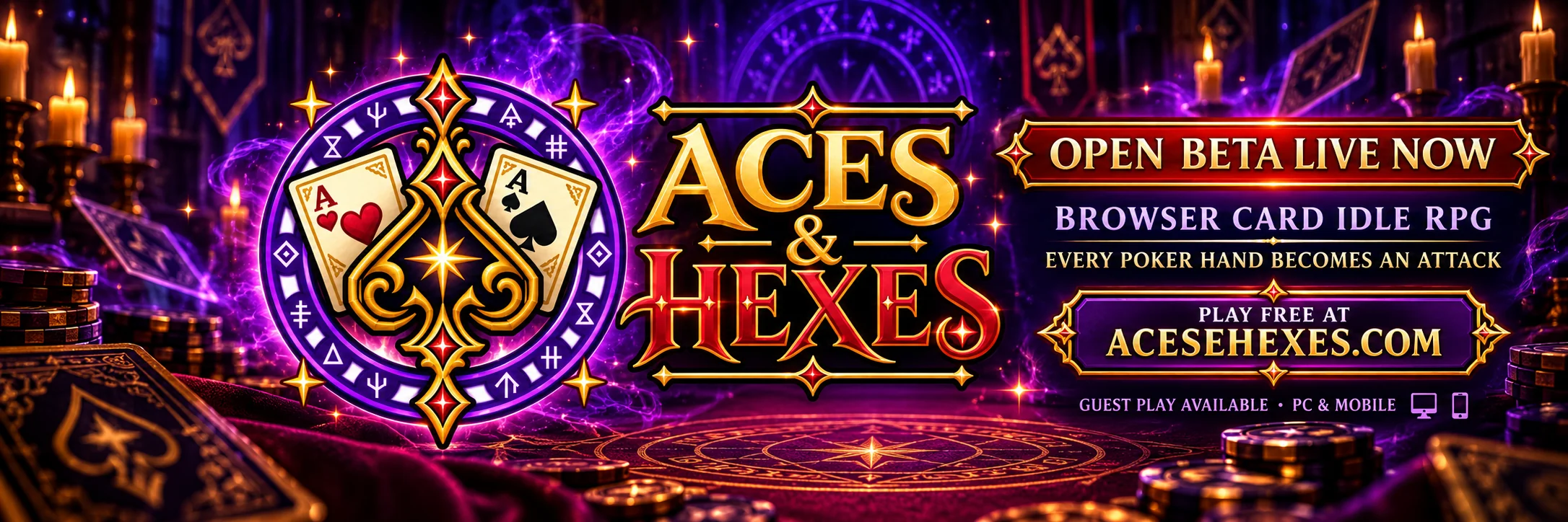 Banner de Aces e hexes