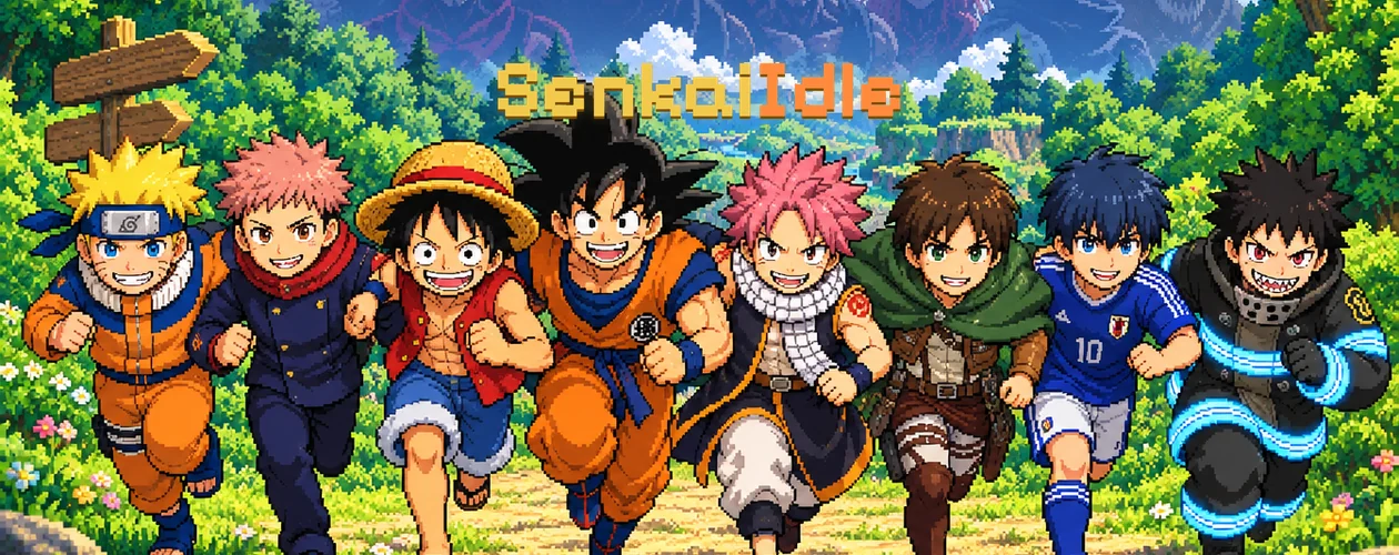Banner de Senkai Idle | Anime Idle MMO | 8 animes | Navegador