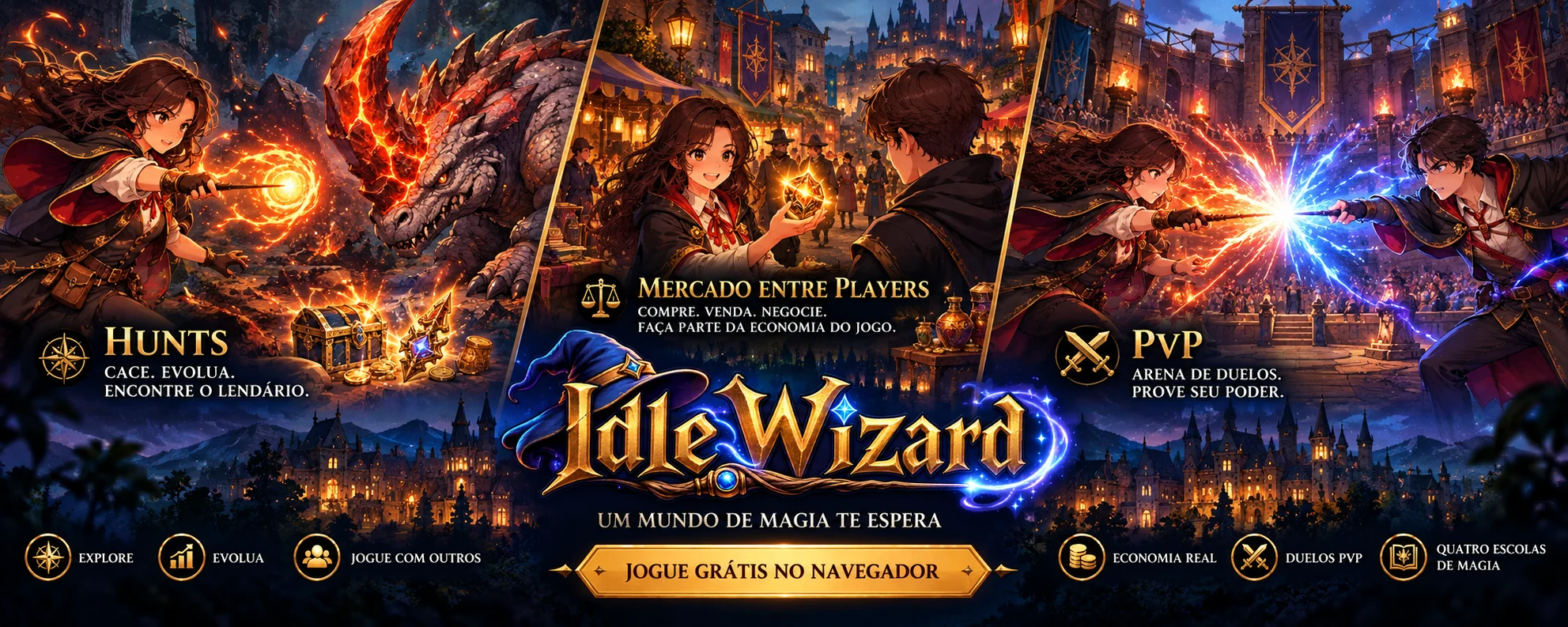 Banner de Idle Wizard