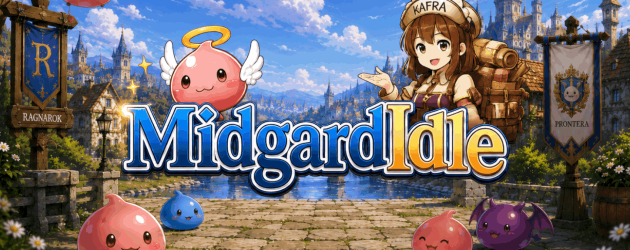 Banner de Midgard Idle - O SEU RAGNAROK IDLE! [V1.18 - PARTY ON]